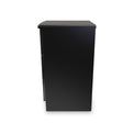 Beckett Black 3 Drawer Bedside Table by Roseland Furniture