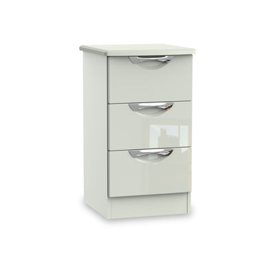 Beckett Gloss 3 Drawer Bedside Cabinet