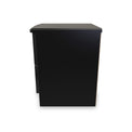 Beckett Black 2 Drawer Bedside by Roseland Furniture