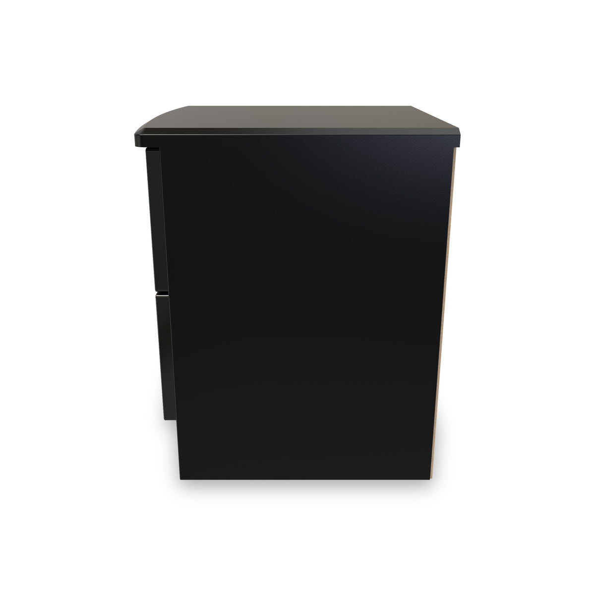 Beckett Black 2 Drawer Bedside by Roseland Furniture