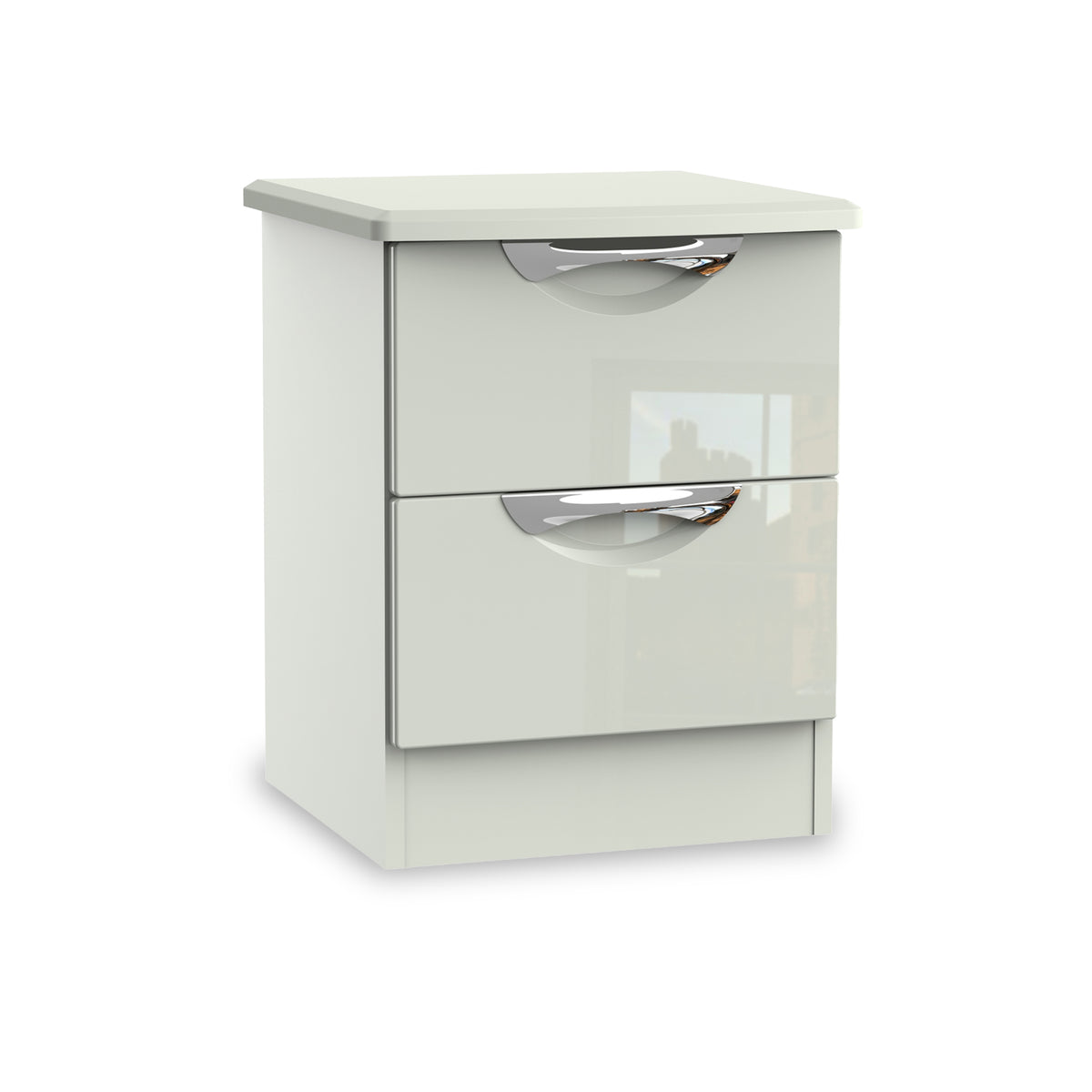 Beckett Cream 2 Drawer Bedside by Roseland Furniture