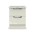Beckett Cream 2 Drawer Bedside by Roseland Furniture