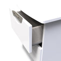 Beckett White 2 Drawer Bedside by Roseland Furniture