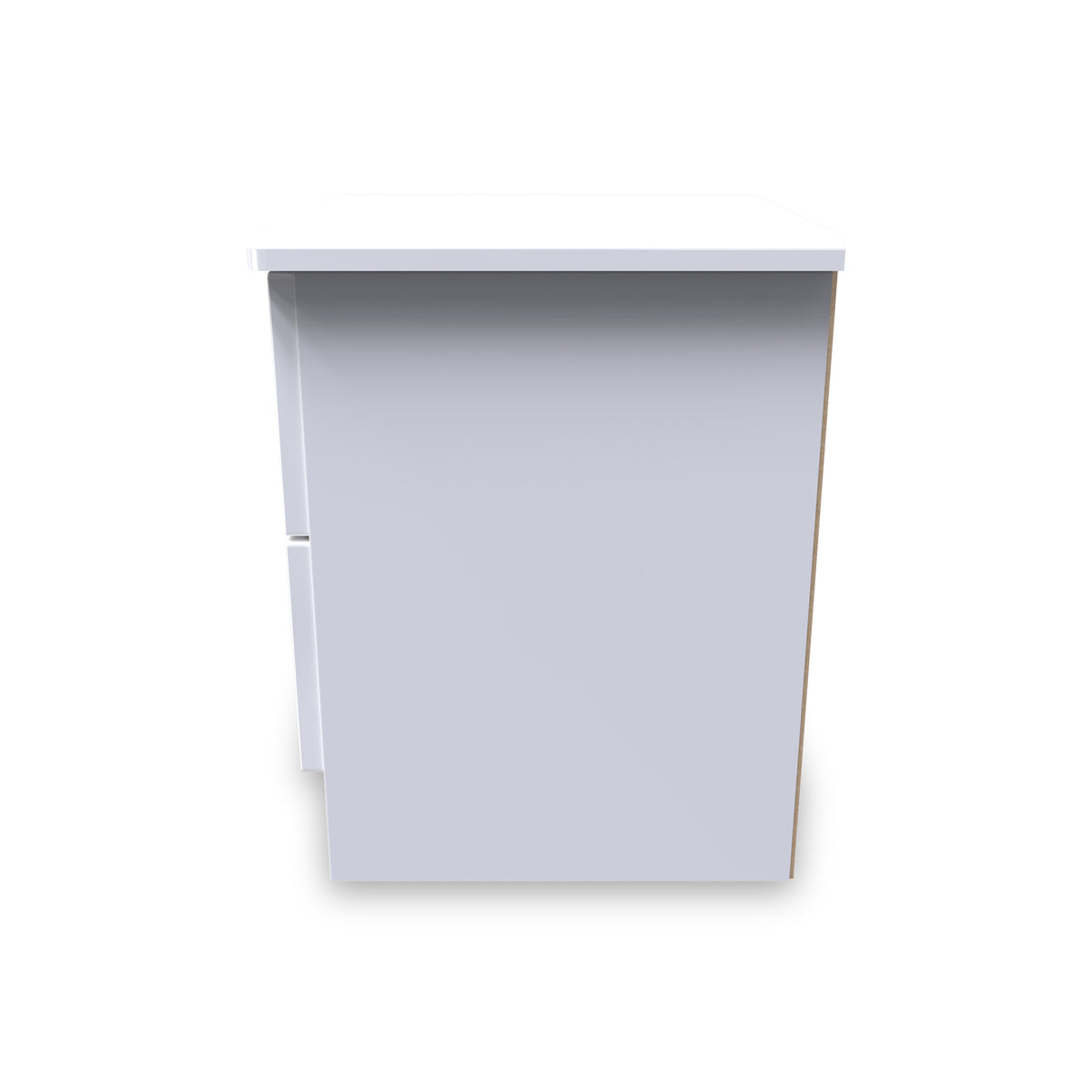 Beckett White 2 Drawer Bedside by Roseland Furniture