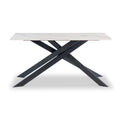 Casey White & Gold Sintered Stone 160cm Dining Table from Roseland