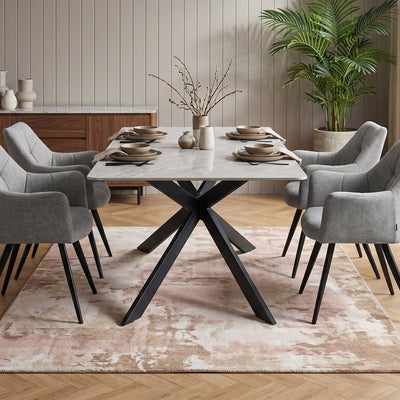 Casey Grey 160cm Sintered Stone Dining Table