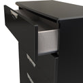 Beckett Black Gloss 5 Drawer Chest from Roseland