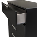 Beckett Black Gloss 5 Drawer Chest from Roseland