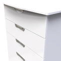Beckett White Gloss 5 Drawer Chest from Roseland