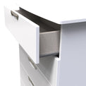 Beckett White Gloss 5 Drawer Chest from Roseland