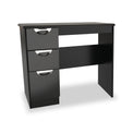 Beckett Black Gloss 3 Drawer Dressing Table from Roseland