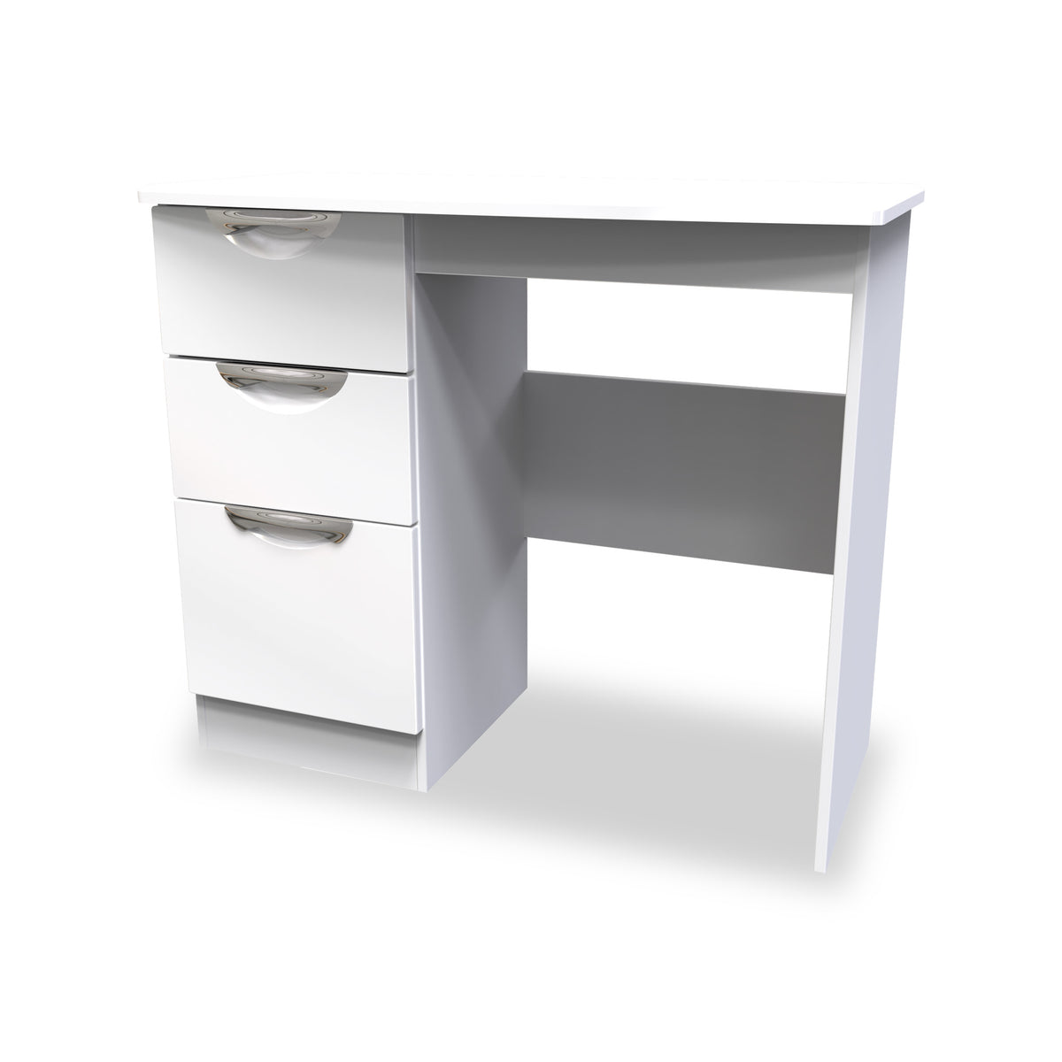 Beckett White Gloss 3 Drawer Dressing Table from Roseland