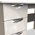 Beckett Cream Gloss 3 Drawer Storage Desk from Roseland