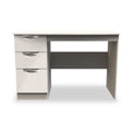 Beckett Cream Gloss 3 Drawer Storage Desk from Roseland