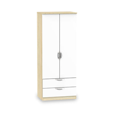 Beckett Gloss 2 Door 2 Drawer Wardrobe