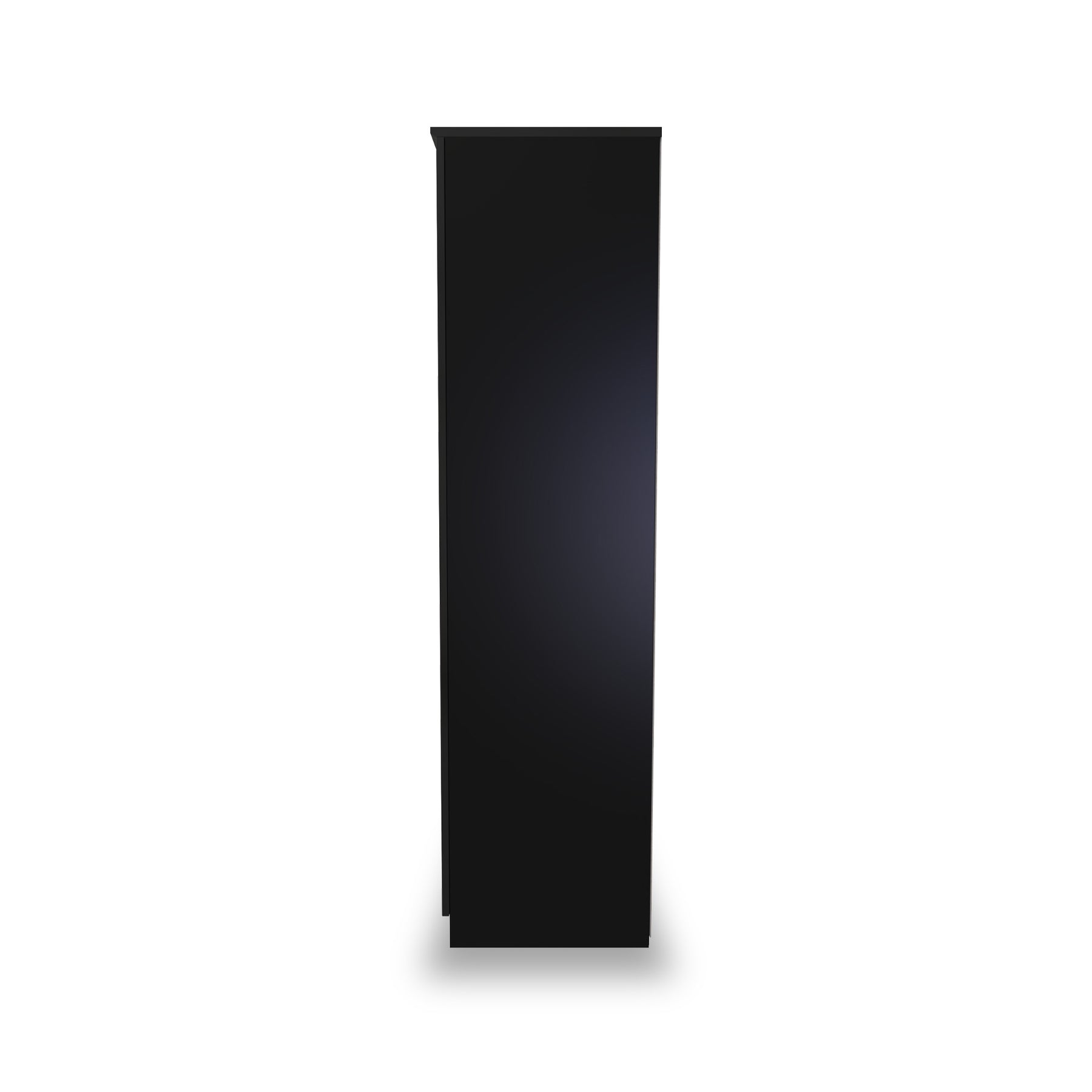 Beckett Black Gloss Triple Mirror Wardrobe from Roseland