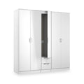 Beckett 5 Door 2 Drawer Wardrobe White Gloss from Roseland Furniture