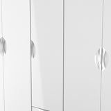 Beckett 5 Door 2 Drawer Wardrobe White Gloss from Roseland Furniture