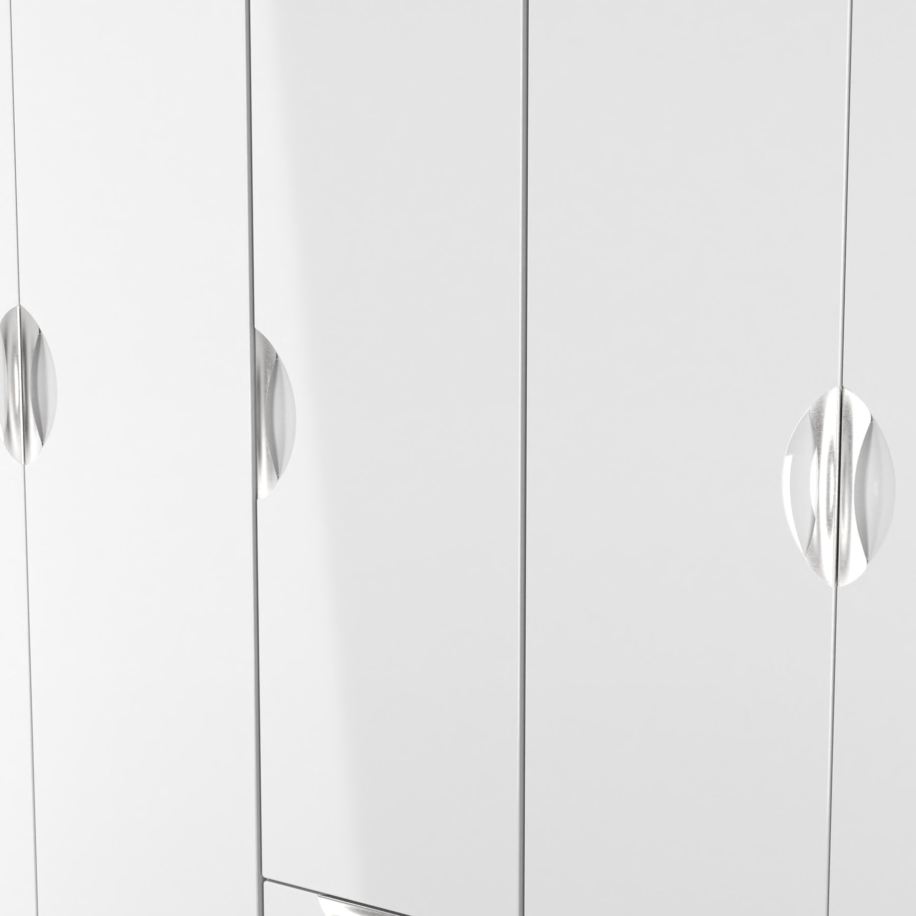 Beckett 5 Door 2 Drawer Wardrobe White Gloss from Roseland Furniture