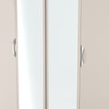 Beckett 4 Door Mirrored Wardrobe Cream from Roseland Furniture