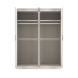 Beckett 4 Door Mirrored Wardrobe Cream from Roseland Furniture