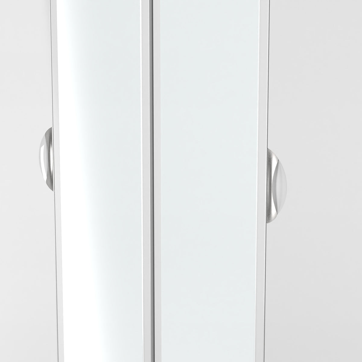 Beckett 4 Door Mirrored Wardrobe White from Roseland Furniture