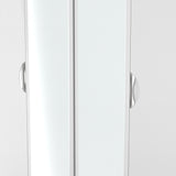 Beckett 4 Door Mirrored Wardrobe White from Roseland Furniture