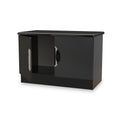 Beckett Black Gloss 2 Door Compact TV Cabinet from Roseland