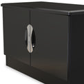 Beckett Black Gloss 2 Door Compact TV Stand from Roseland