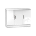Beckett White 3 Door Sideboard by Roseland Furniture