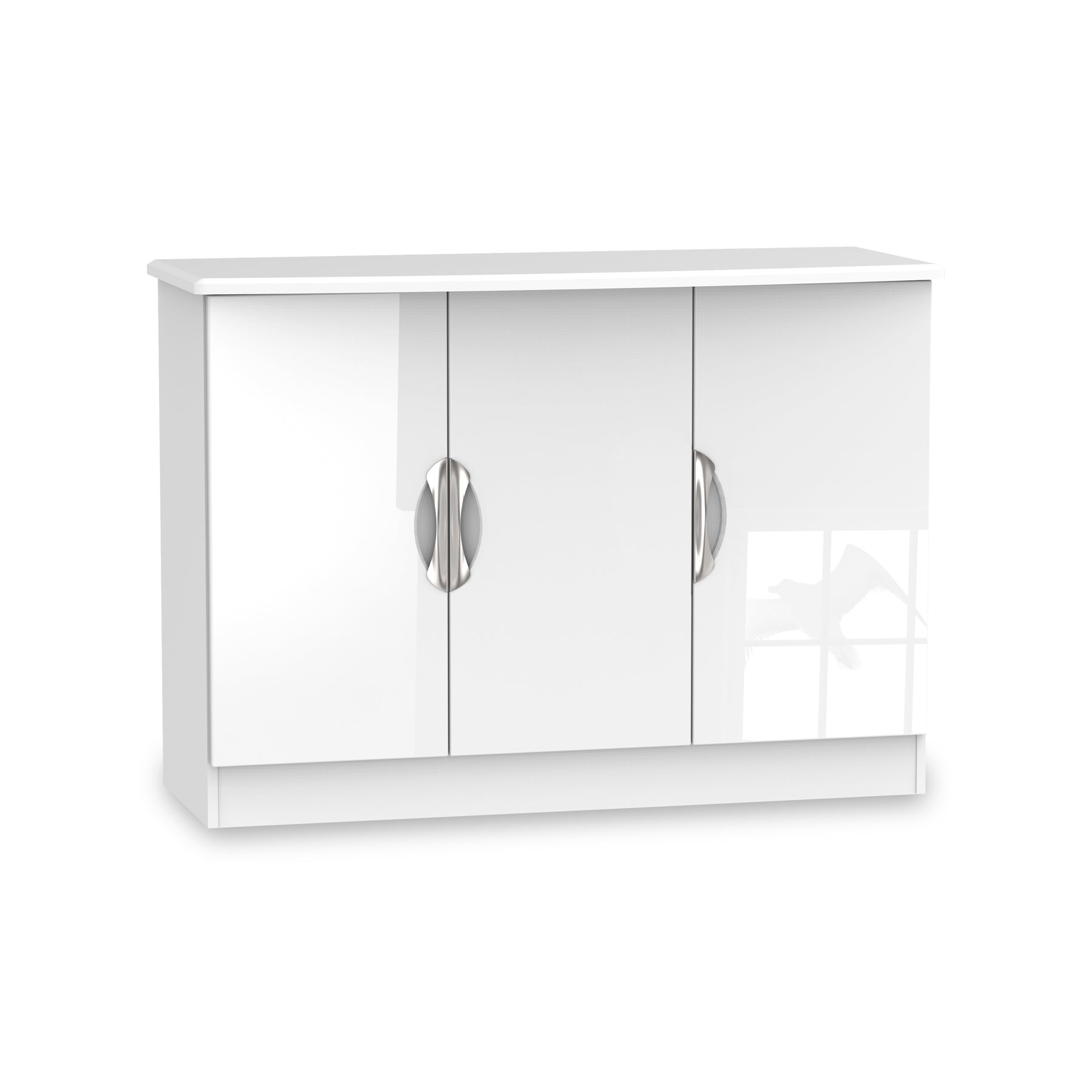 Beckett White 3 Door Sideboard by Roseland Furniture