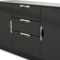 Beckett Black Gloss 2 Door 3 Drawer Sideboard by Roseland Furniture