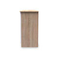 Beckett White Gloss & Light Wood 2 Door 3 Drawer Sideboard by Roseland Furniture