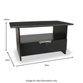 Beckett Black Gloss 1 Drawer with Open Shelf Coffee Table by Roseland Furniture
