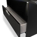 Beckett Black Gloss 1 Drawer with Open Shelf Coffee Table by Roseland Furniture