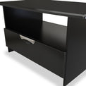 Beckett Black Gloss 1 Drawer with Open Shelf Coffee Table by Roseland Furniture