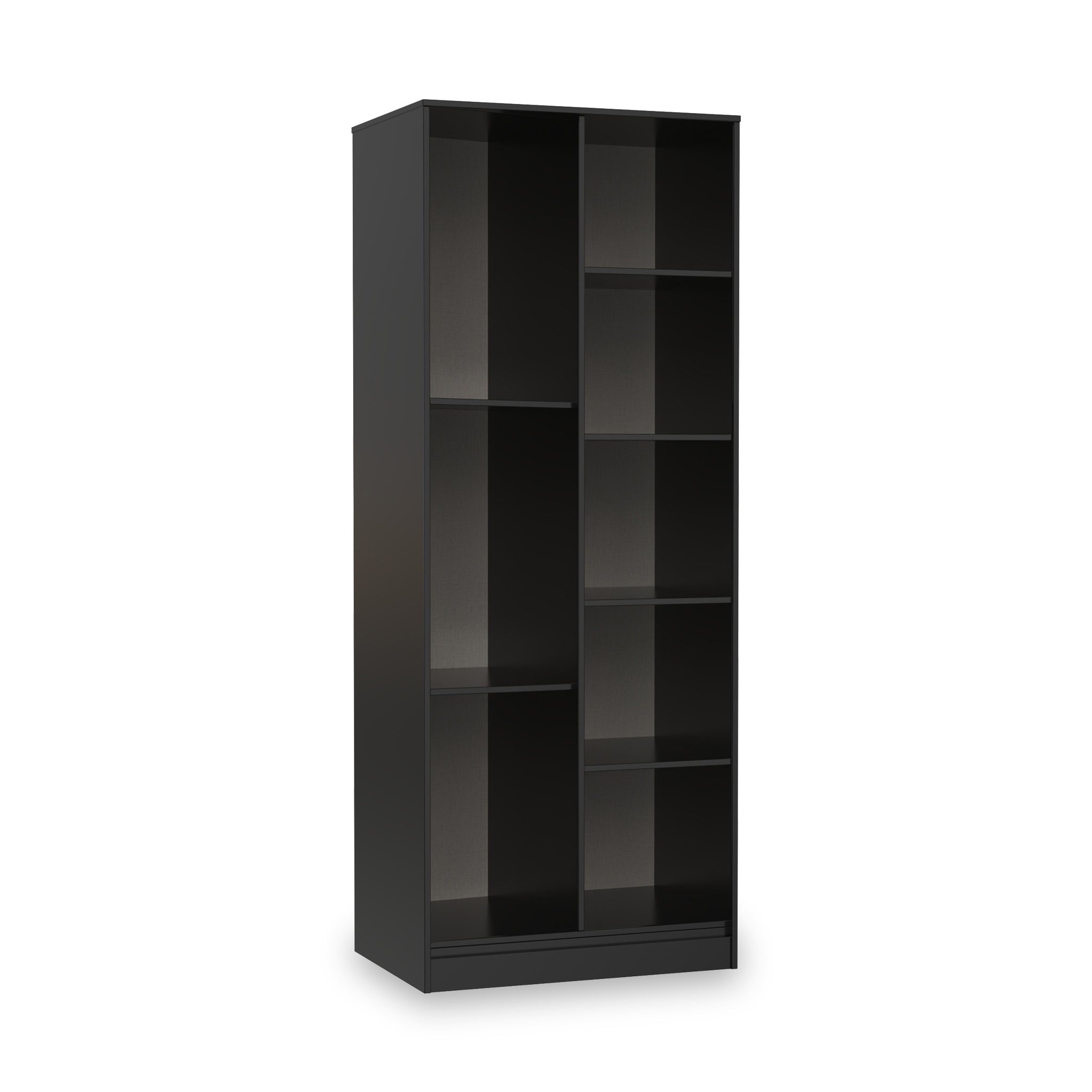 Beckett Contemporary Tall Shelving Unit Cream White Black