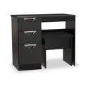 Beckett Black Gloss Dressing Table with Vanity Stool from Roseland