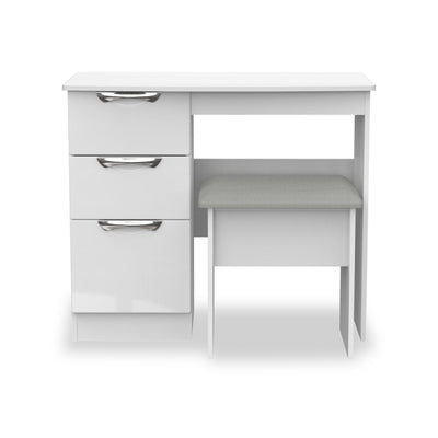 Beckett Gloss Dressing Table with Stool