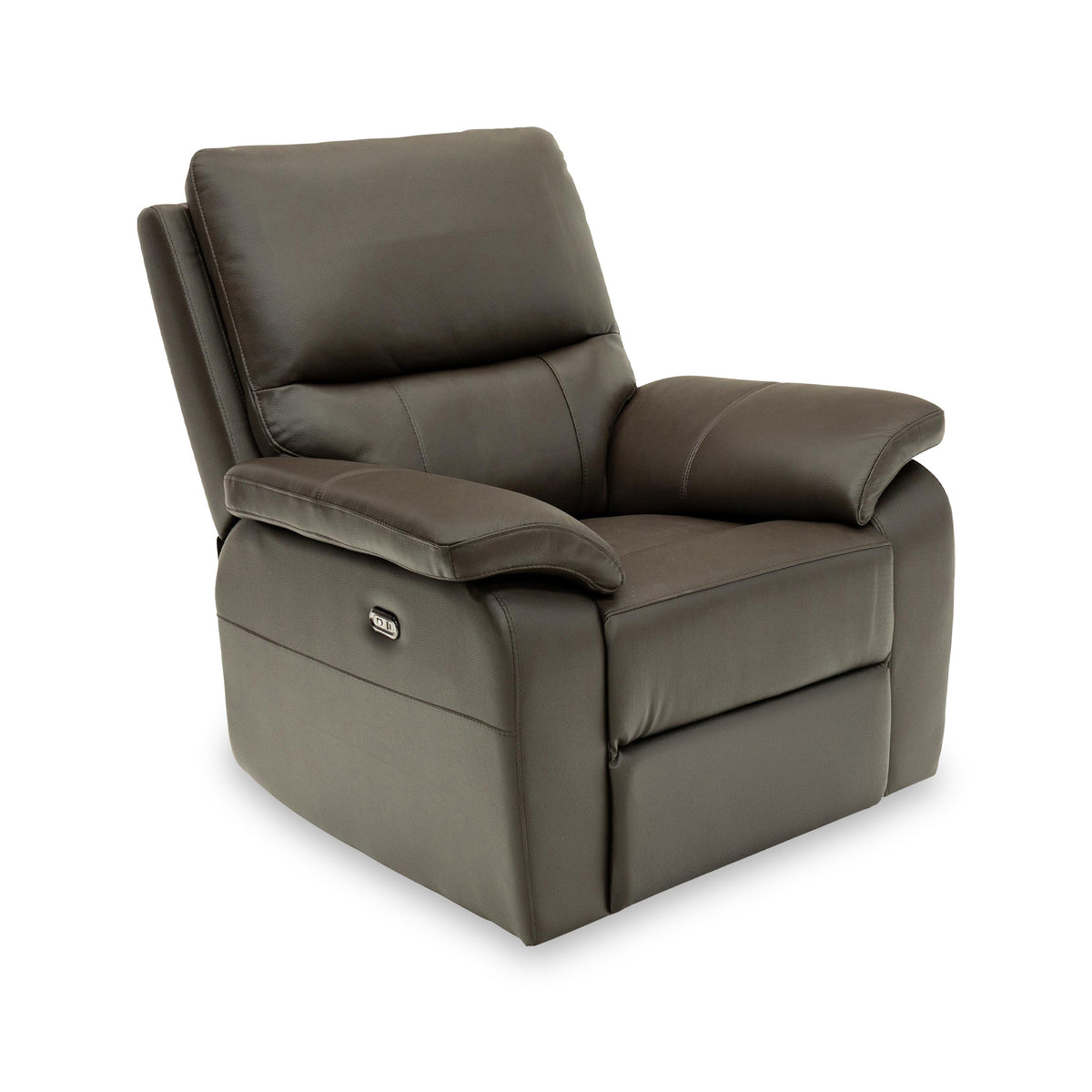 Oxley Chocolate Leather Power Recliner Armchair from Roseland Furniture