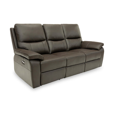 Oxley Leather 3 Seater Power Recliner