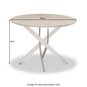 Lewis White Round Dining Table white marble effect top