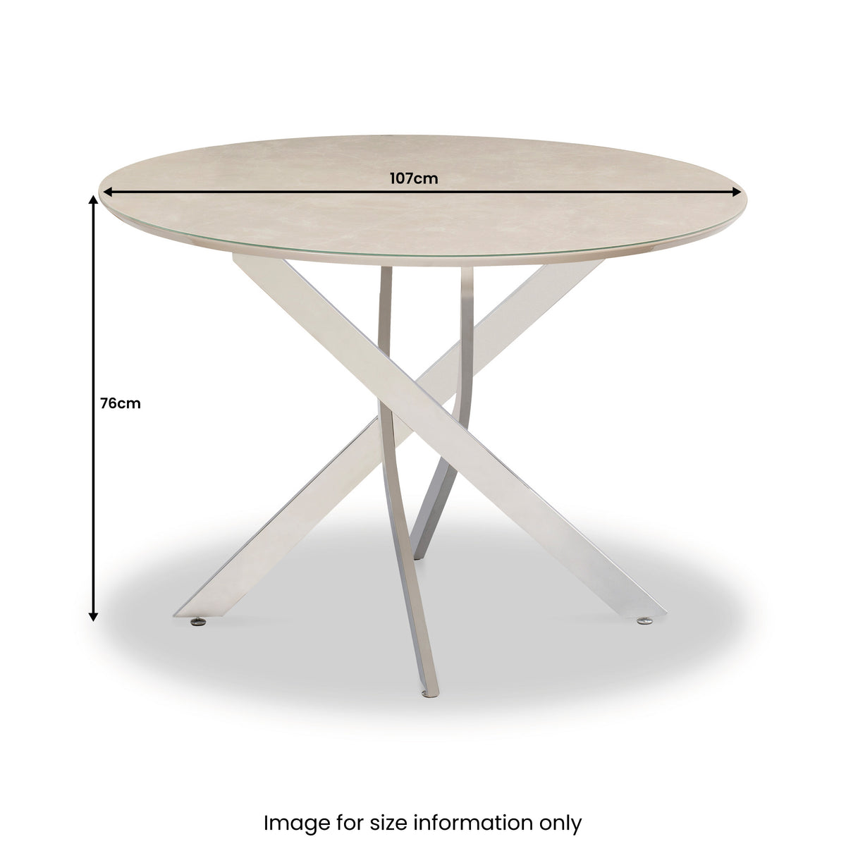 Lewis White Round Dining Table white marble effect top