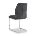 Lewis Grey Faux Leather Quilted Back Dining Chair