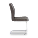 Lewis Taupe Faux Leather Quilted Back Dining Chair
