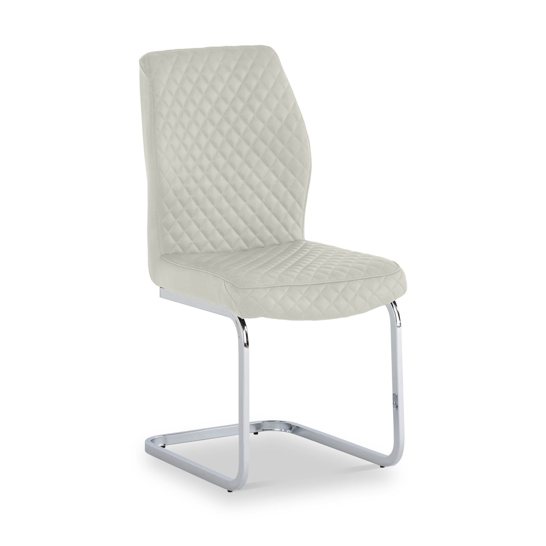 Lewis Stone Faux Leather Quilted Back Dining Chair