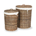 Grey Kubu Round Linen Baskets from Roseland Furniture