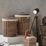 Grey Kubu Round Linen Baskets from Roseland Furniture