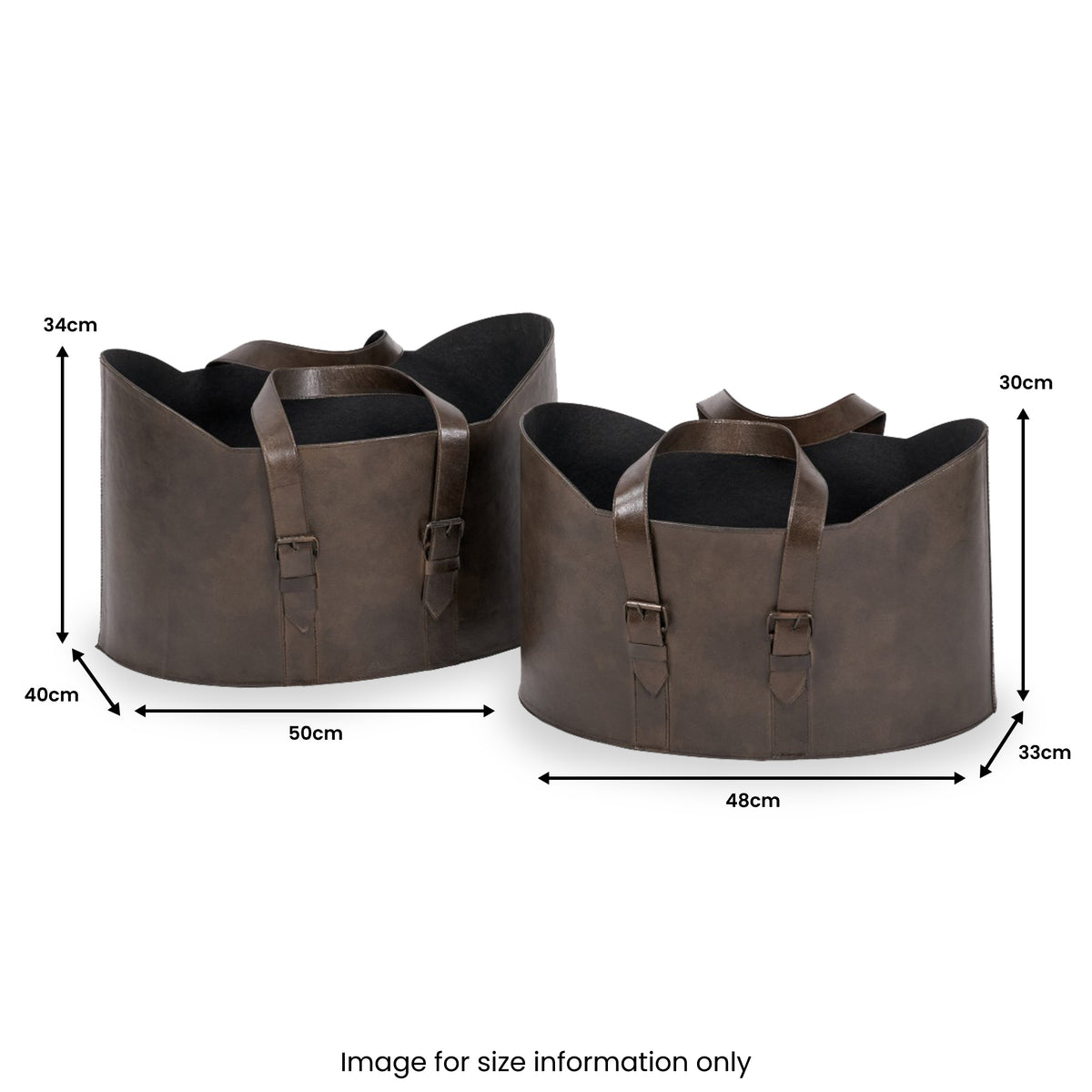 Alessio Peppercorn Leather Handled Storage from Roseland Furniture