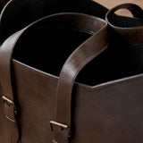 Alessio Peppercorn Leather Handled Storage from Roseland Furniture